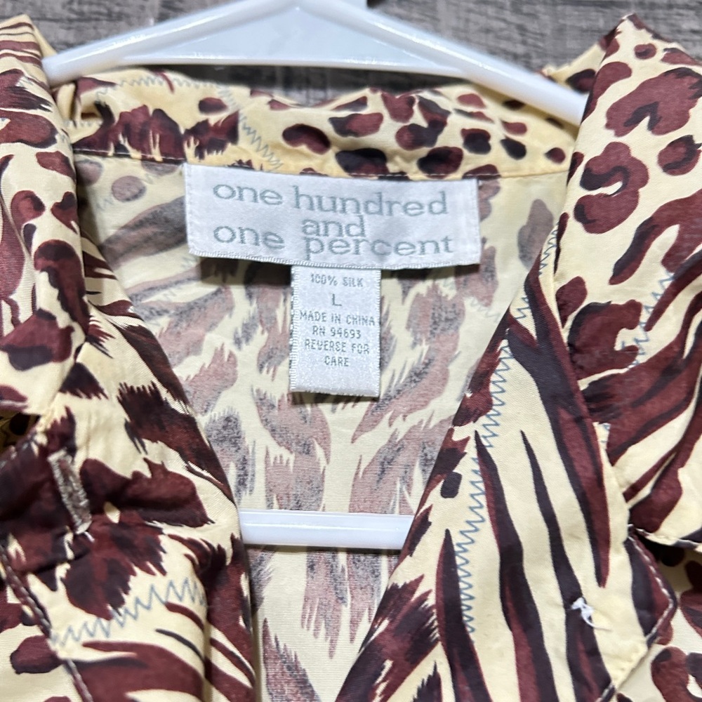 Wild Patterned Casual Button Down Shirt - image 4